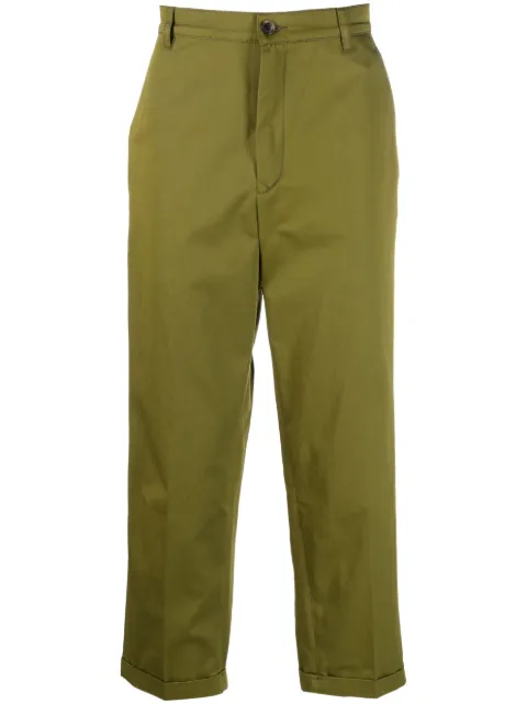 Kenzo straight-leg tailored trousers Green FD55PA2059RD