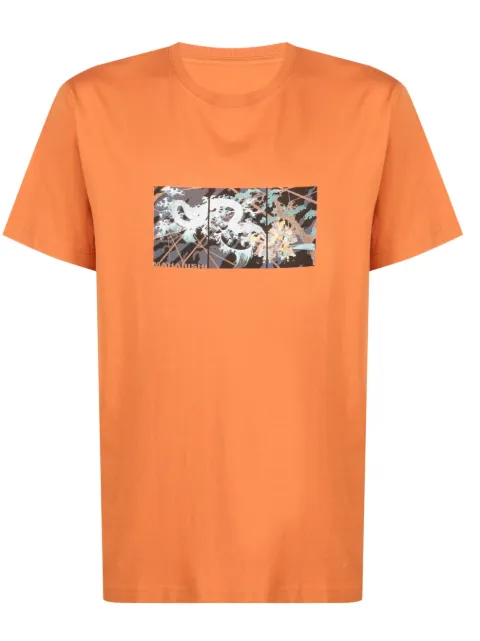 Maharishi graphic-print organic cotton T-shirt Orange 1011