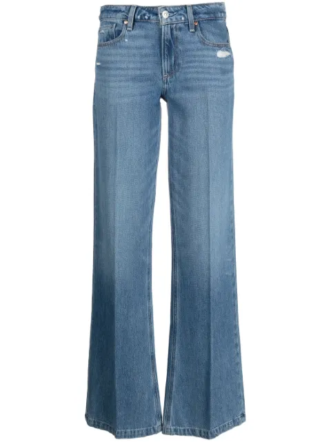 PAIGE logo-patch straight-leg jeans Blue 7984I073655