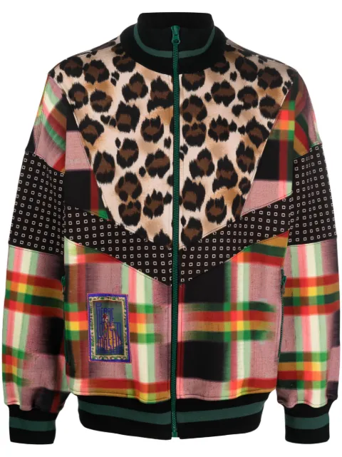 Pierre-Louis Mascia panelled-print-design jacket Brown SPADASFP11607