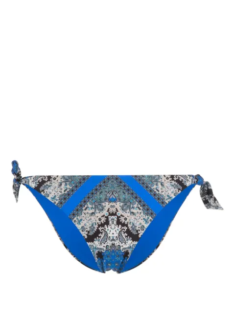 TWINSET paisley-print bikini bottoms Blue 231LMMV88