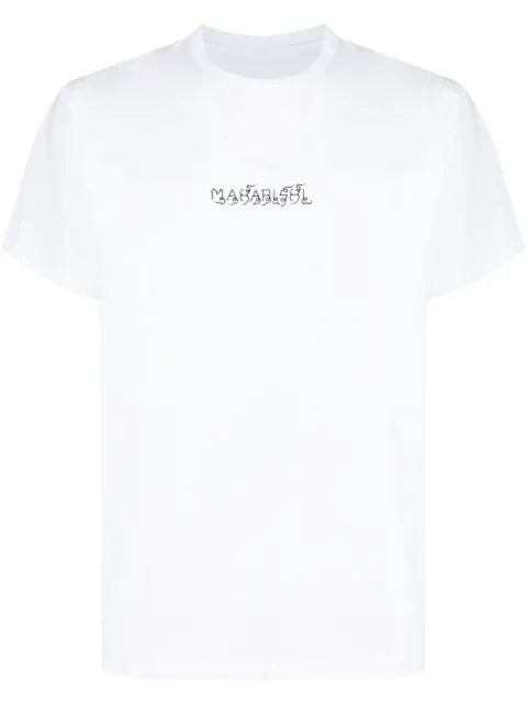 Maharishi logo-print organic cotton T-shirt White 1018