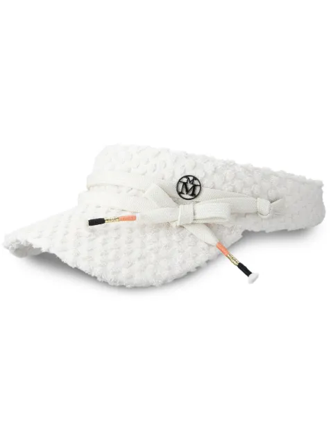 Maison Michel Tiger polka-dot sponge visor White 2250006001