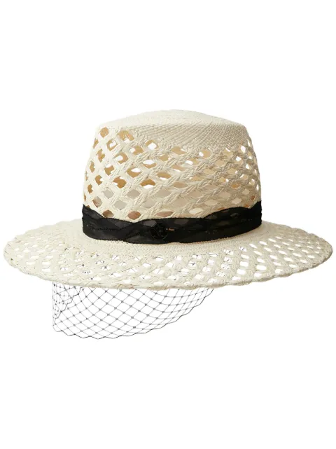 Maison Michel Kyra Veil sun hat Neutrals 1174001001