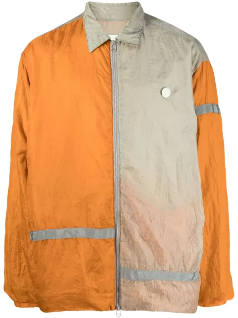 OAMC Re:Work contrasting panelled shirt Orange 23E28OAX12CAPOA059