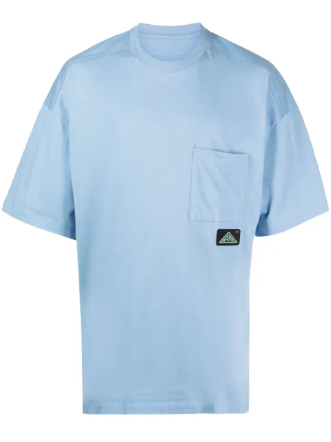 OAMC logo-patch organic-cotton T-shirt Blue 23E28OAJ21COT00727