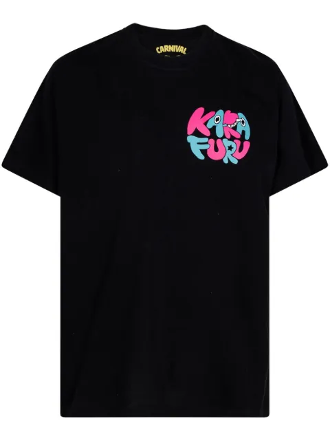 KARAFURU x Rawtype Riot graphic-print T-shirt Black KF021