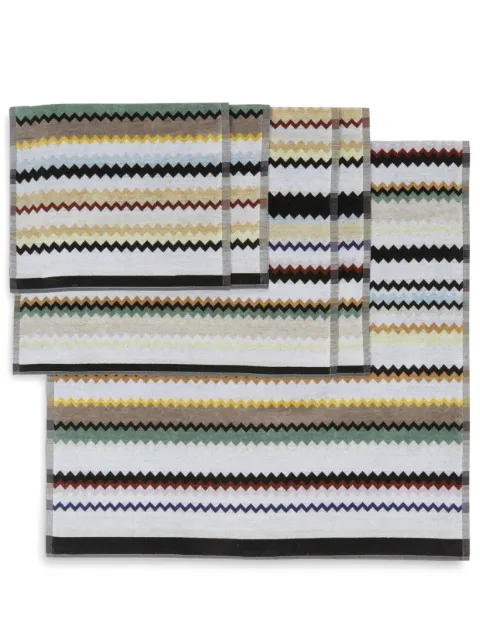 Missoni Home zigzag-pattern bath towels (set of five) Multicolour 1C3SP99865