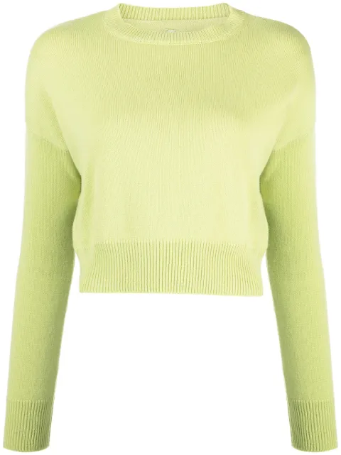 Teddy Cashmere Genova cropped cashmere jumper Green GENOVA