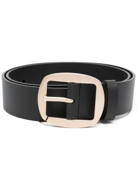Dolce & Gabbana logo-engraved-buckle leather belt Black BC4784AX622