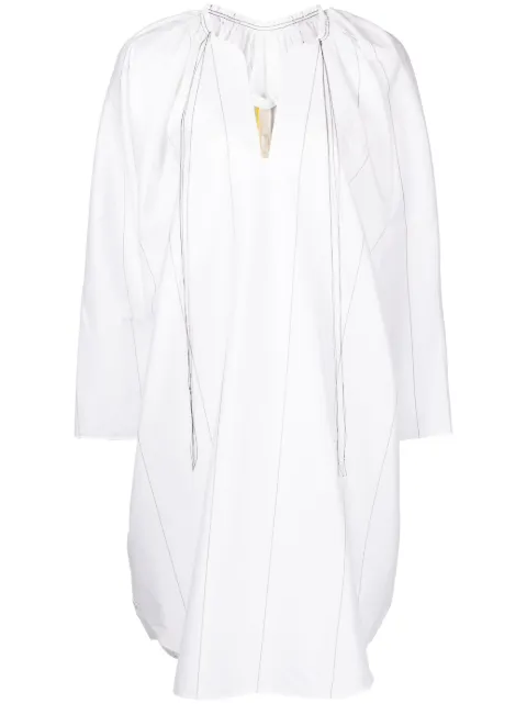LITKOVSKA striped stretch-cotton dress White D05SS23
