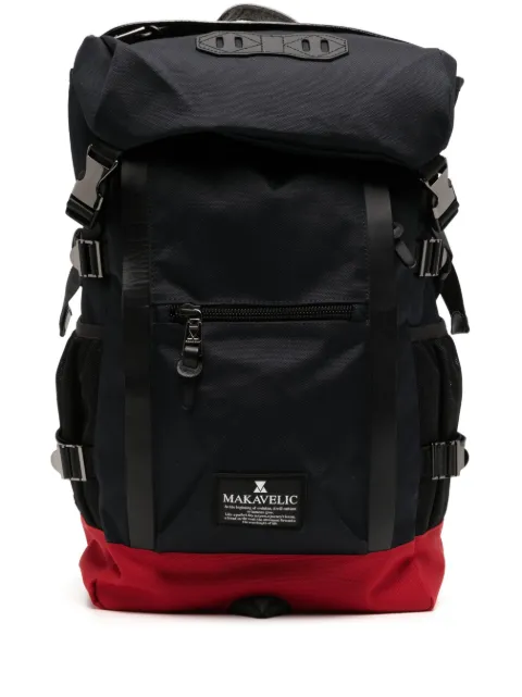 Makavelic contrasting-detail logo-patch backpack Black 310610107NVRD