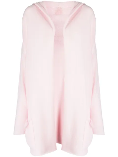 Teddy Cashmere Napoli hooded cashmere cardigan Pink NAPOLI