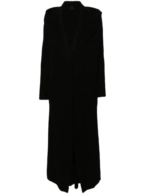 Teddy Cashmere Amalfi cashmere midi cardi-coat Black AMALFI
