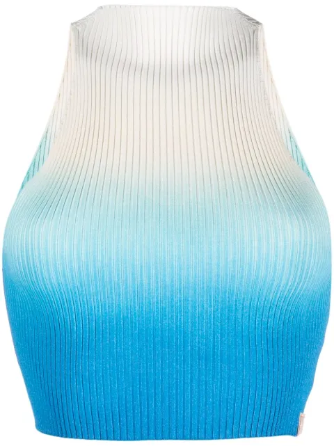 Ssheena ombré-effect ribbed knit top Neutrals 23SSKROPFS23001
