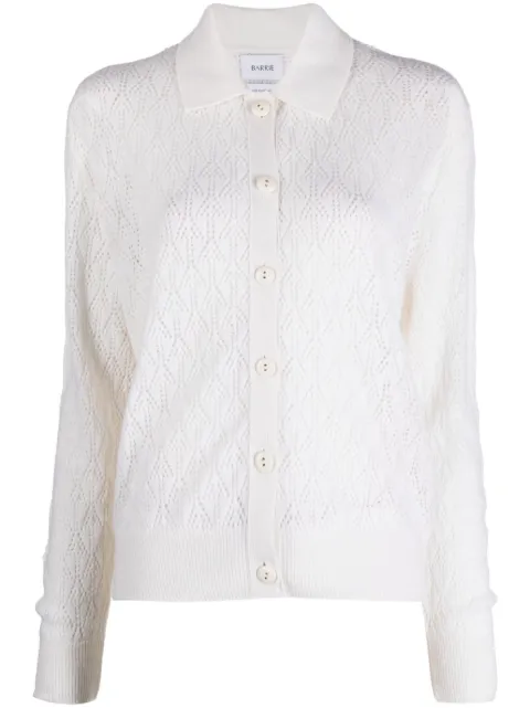 Barrie pointelle-knit cashmere top Neutrals C218266