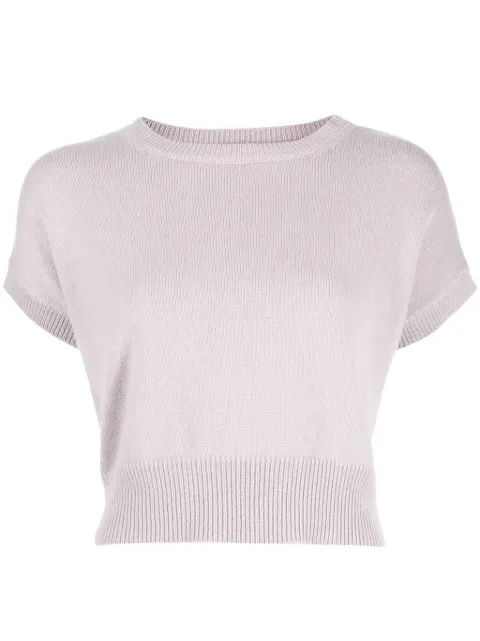Teddy Cashmere Genova sleeveless cropped cashmere jumper Grey GENOVASLEEVELESS