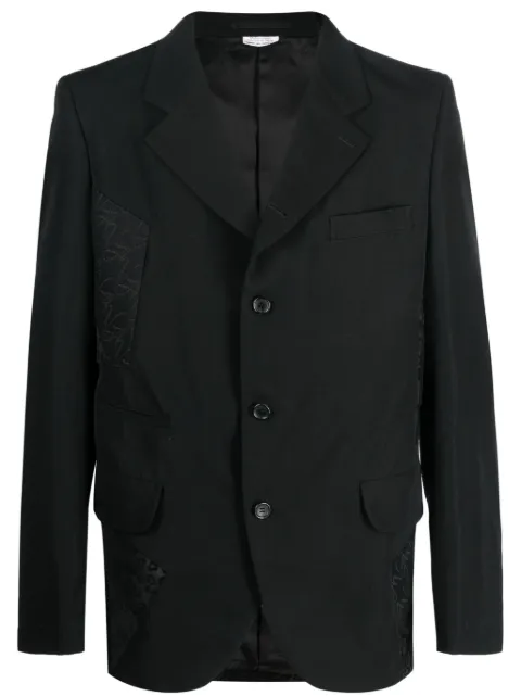 Comme des Garçons Homme Plus panelled single-breasted blazer Black PKJ049