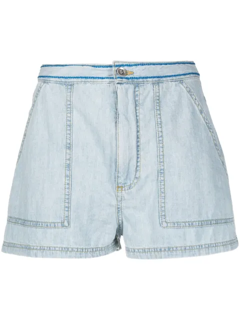 Marni embroidered-logo denim shorts Blue PAJD0372S0USCU84