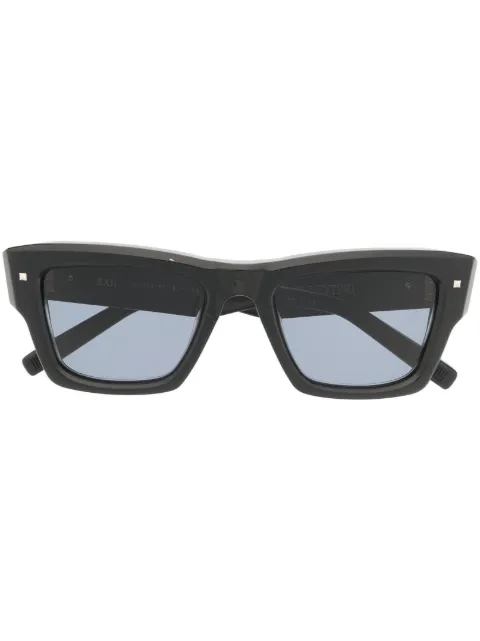 VALENTINO GARAVANI EYEWEAR Rockstud square-frame sunglasses Black VLS106A