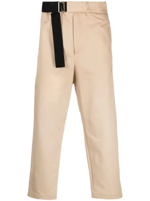 OAMC side buckle-fastening trousers Brown 23E28OAU49COT00793