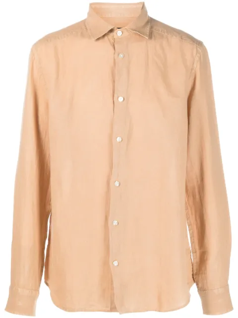 Peuterey plain linen shirt Neutrals PEU428699010143