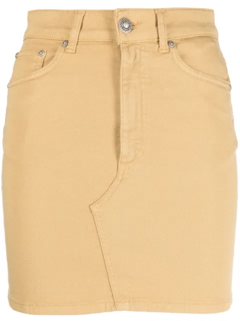 DONDUP logo-patch denim shirt Yellow G524BS0030DPTD