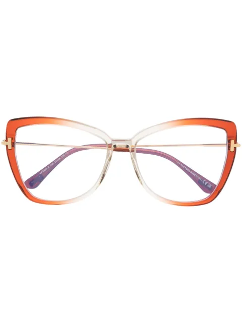 TOM FORD Eyewear Butterfly cat eye-frame glasses Gold FT5882B