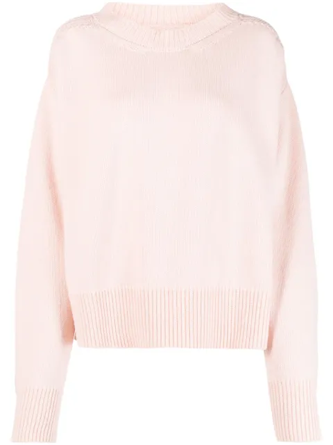 SA SU PHI cut-out detail cashmere jumper Pink S3ES607WS