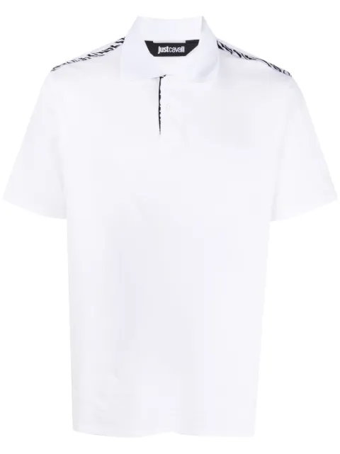 Just Cavalli animal-print piqué polo shirt White 74OBG6R9J0003