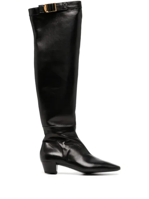 TOM FORD 40mm knee-length leather boots Black W3276LSP002G