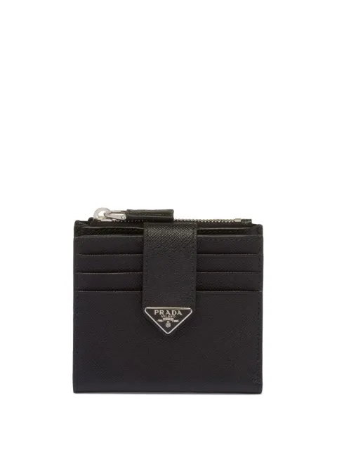 Prada saffiano logo-plaque wallet Black 2MC0662DYG