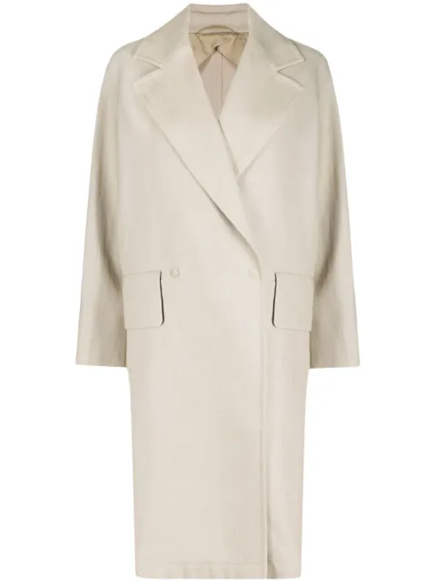 Max Mara double-breasted duster coat Neutrals 2310110132600
