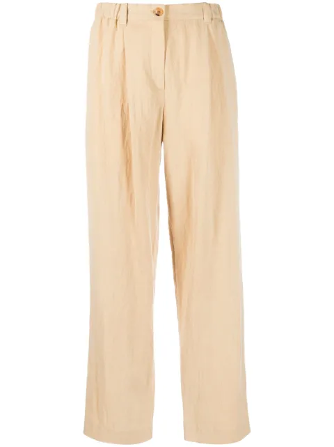 Kenzo wide-leg cotton trousers Neutrals FD52PA0779FB