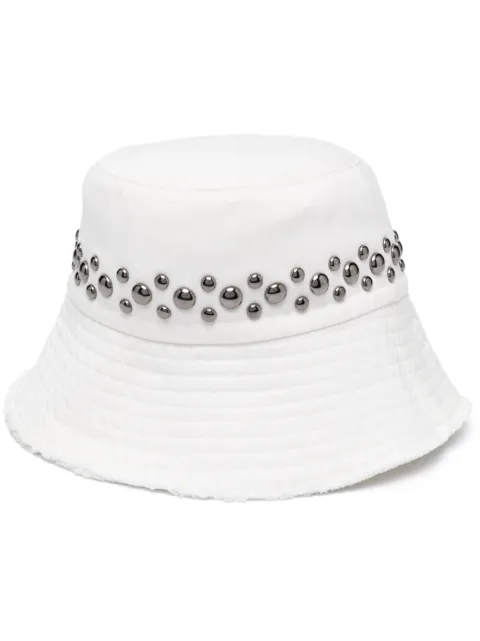 Iceberg stud-embellished bucket hat White EI2P71006920