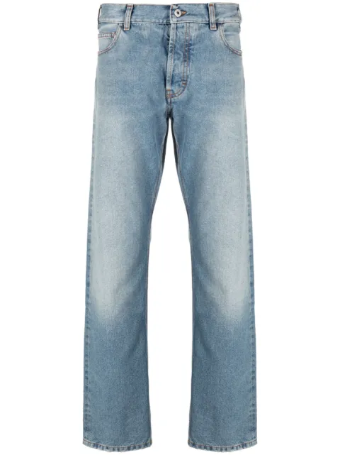 COUNTY OF MILAN straight-leg washed jeans Blue CMYA031S23DEN001
