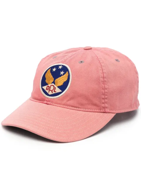 Ralph Lauren RRL logo-patch washed baseball cap Pink 782805007001