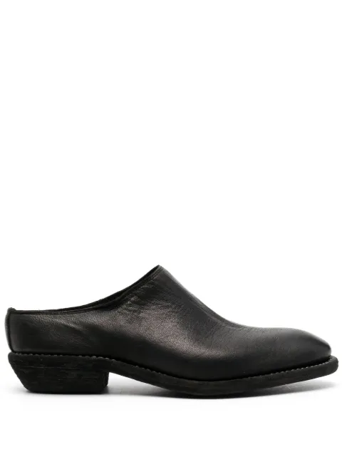 Guidi slip-on leather mules Black VG01