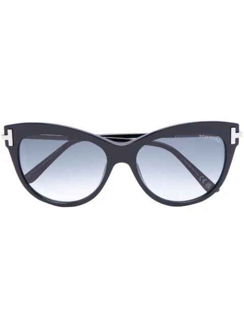 TOM FORD Eyewear cat-eye frame logo sunglasses Black FT082156