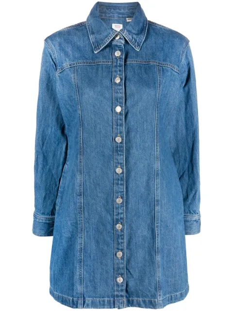 Levi's long-sleeve button-up mini dress Blue A45850001