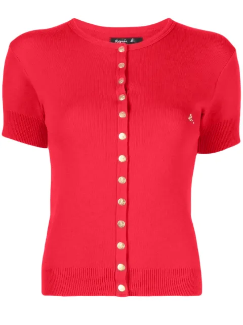 agnès b. buttoned-down T-shirt Red EBT2J155
