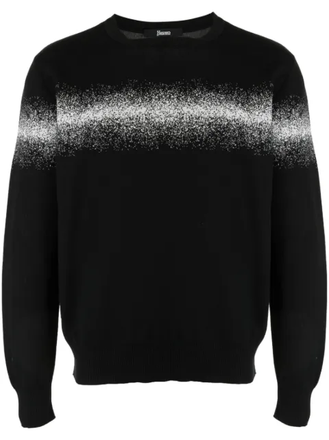 Herno spray-paint effect knit sweatshirt Black MG000104U72036