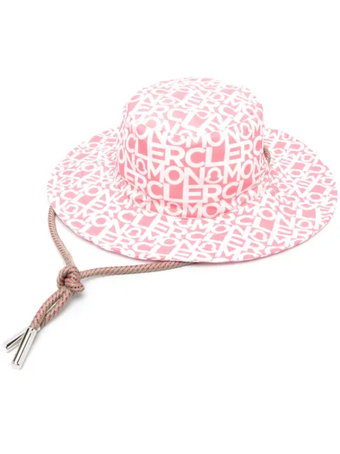 Moncler logo-print sun hat Pink I10933B00039596S8