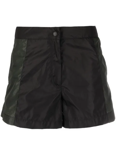 Moncler logo-embossed two-tone shorts Black I10932B00012539ZD