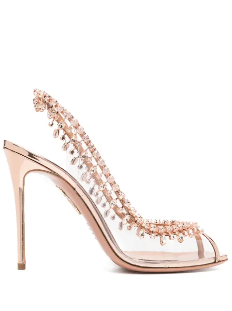 Aquazzura Temptation 120mm sandals Neutrals TEMHIGSCSSYROG
