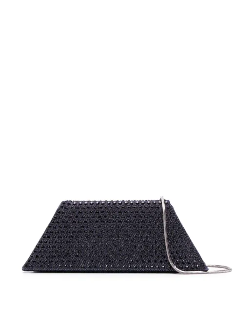 Amina Muaddi Superamini Yigit embellished clutch bag Blue SUPERAMINIYIGIT