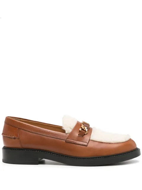 Tod's shearling leather loafers Brown XXW59C0HN3099A