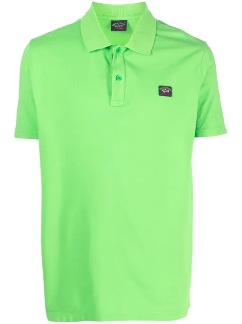 Paul & Shark logo-patch cotton polo shirt Green 23411274