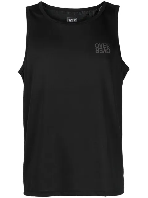 OVER OVER logo-print sports vest top Black 22OV01VE01