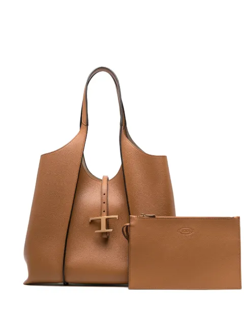 Tod's medium T Timeless leather tote bag Neutrals XBWTSBA0300Q8E
